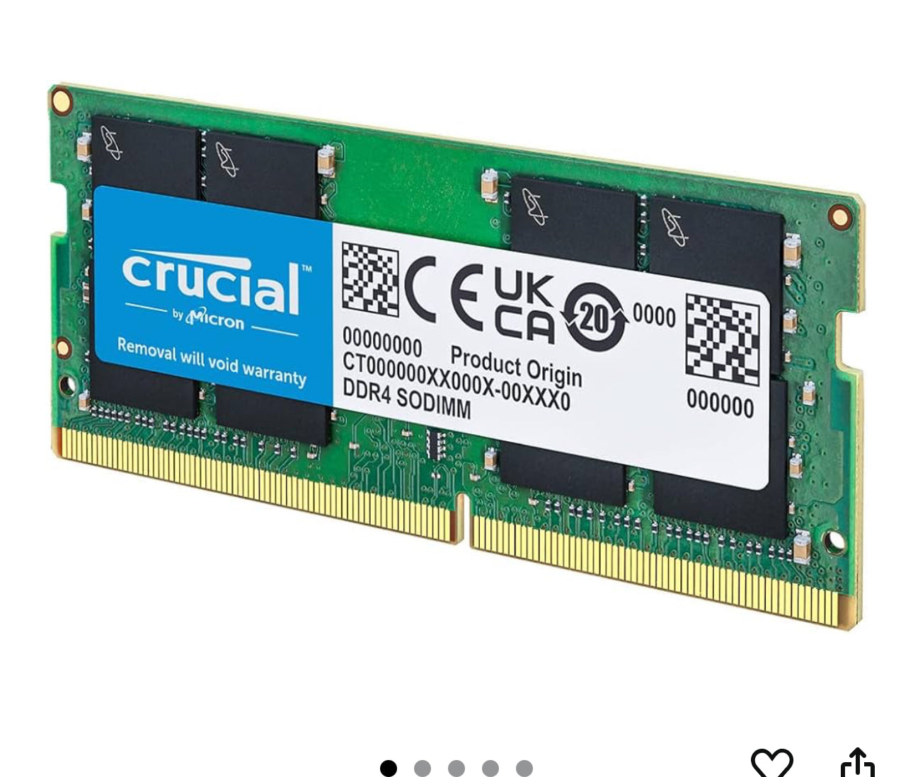 Memora RAM DDR4 16GB SODIMM de 260 pines 3200 MT/s