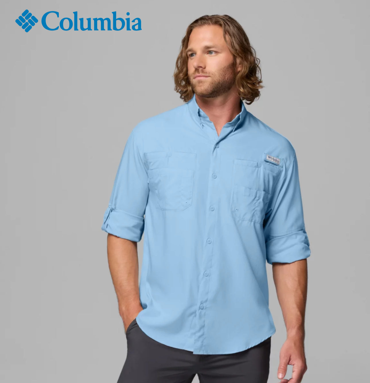Camisa Columbia Tamiami Manga Larga