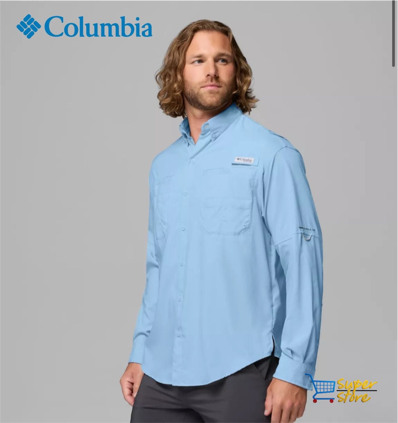 Camisa Columbia Tamiami Manga Larga