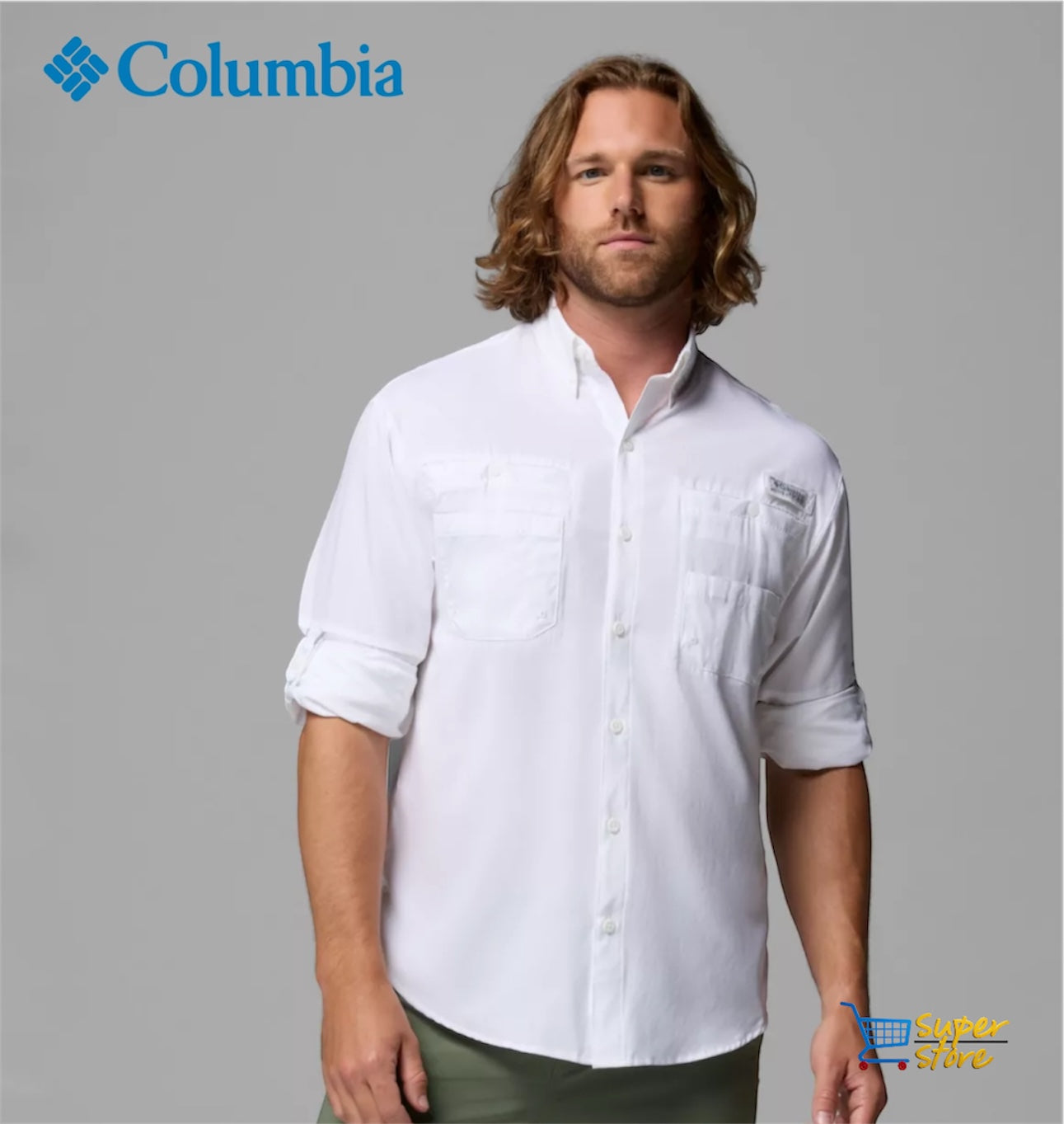 Camisa Columbia Tamiami Manga Larga