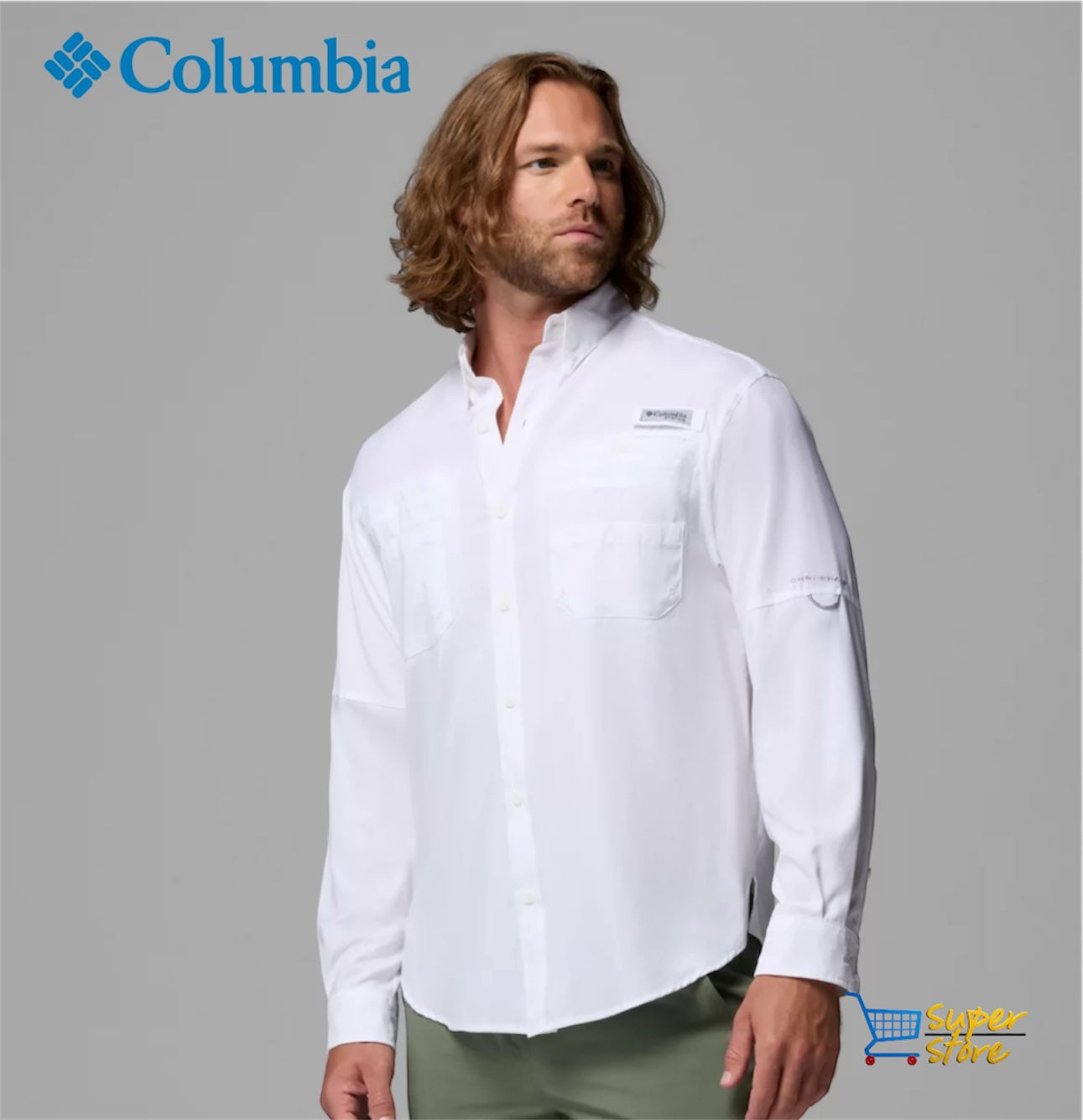 Camisa Columbia Tamiami Manga Larga