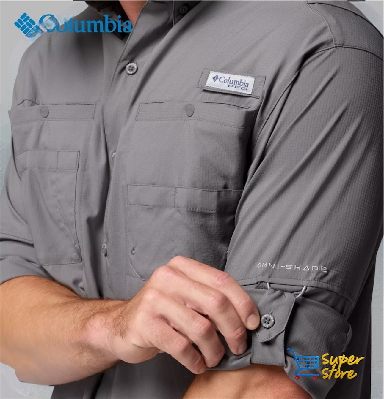 Camisa Columbia Tamiami Manga Larga